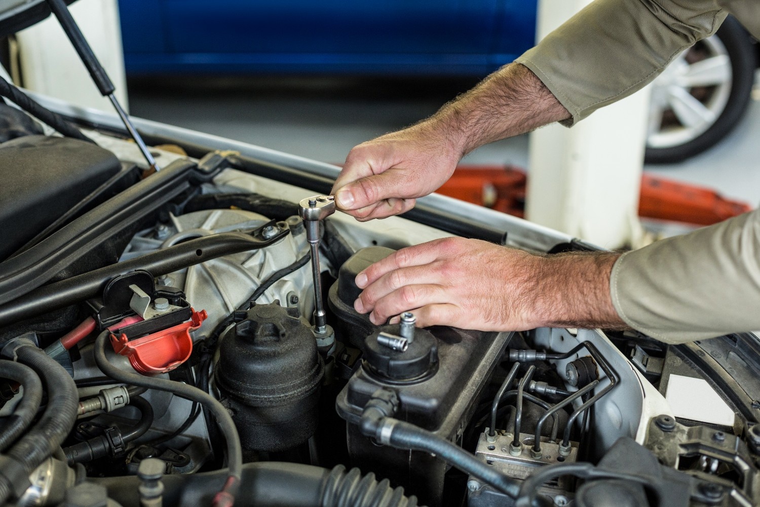 mechanic servicing